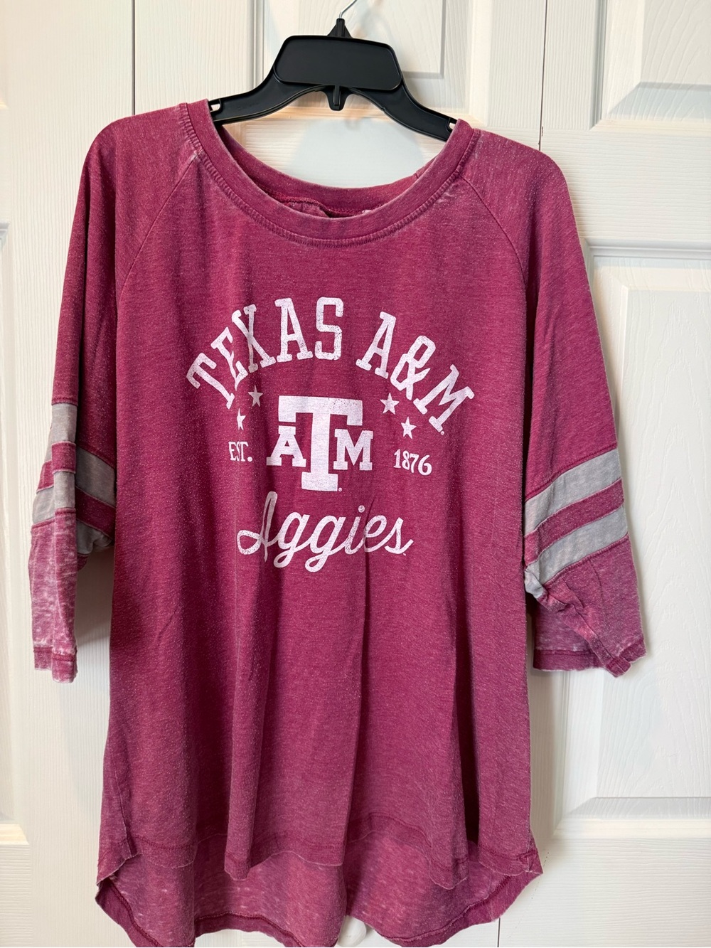 # Pressbox 3X Texas A&M Aggies Graphic Distressed Top